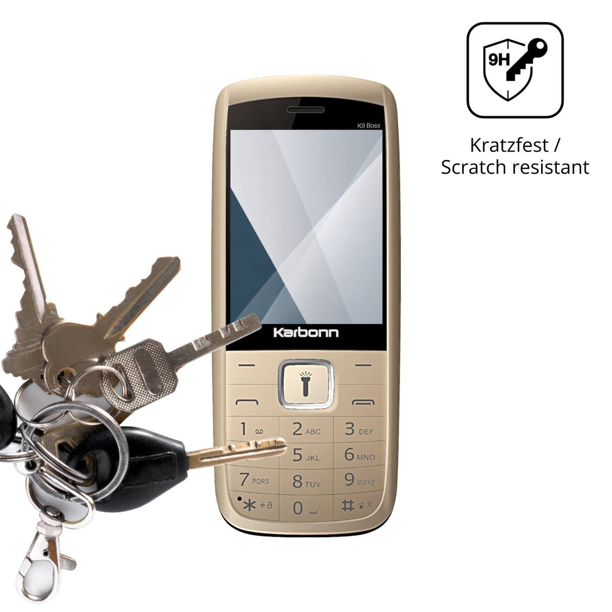 dipos Displayschutz für Karbonn K9 Boss, transparente Oberfläche, perfekte Passform auch für die Rundungen