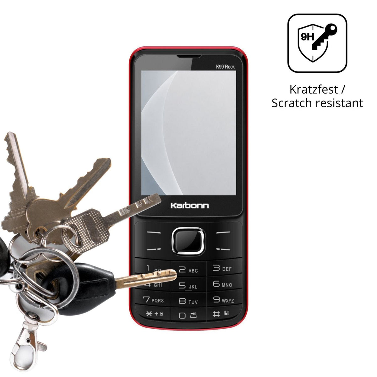 dipos Displayschutz für Karbonn K99 Rock, mattierte Oberfläche, robuste Festigkeit und perfekte Passform