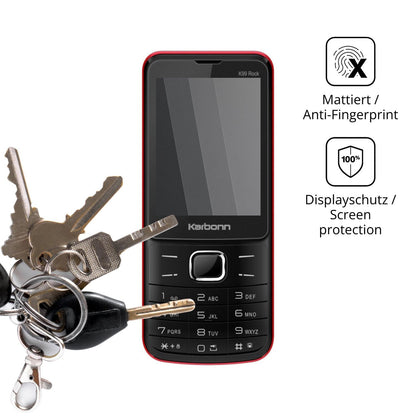 dipos Displayschutz für Karbonn K99 Rock, mattierte Oberfläche, Blickschutzfilter und perfekter Passform