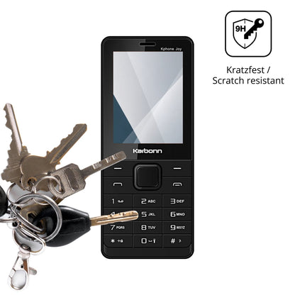 dipos Displayschutz für Karbonn Kphone Joy, transparente Oberfläche, perfekte Passform auch für die Rundungen