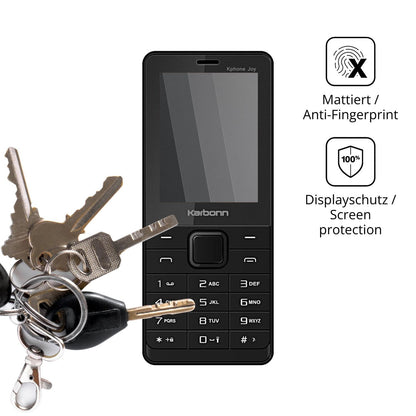 dipos Displayschutz für Karbonn Kphone Joy, mattierte Oberfläche, Blickschutzfilter und perfekter Passform