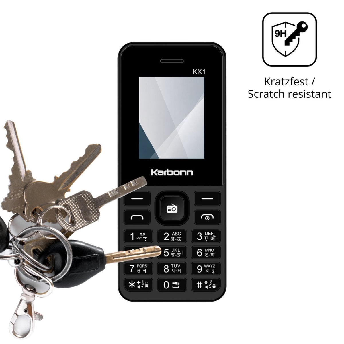 dipos Displayschutz für Karbonn KX1, transparente Oberfläche, perfekte Passform auch für die Rundungen