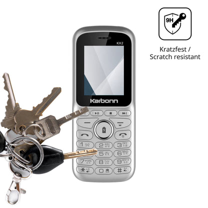 dipos Displayschutz für Karbonn KX2, transparente Oberfläche, perfekte Passform auch für die Rundungen