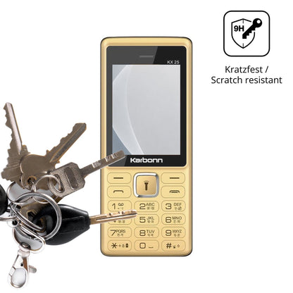 dipos Displayschutz für Karbonn KX25, mattierte Oberfläche, robuste Festigkeit und perfekte Passform