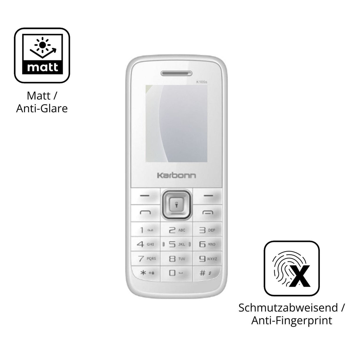 4x Screen Protector for Karbonn K105s Protection Anti Glare dipos