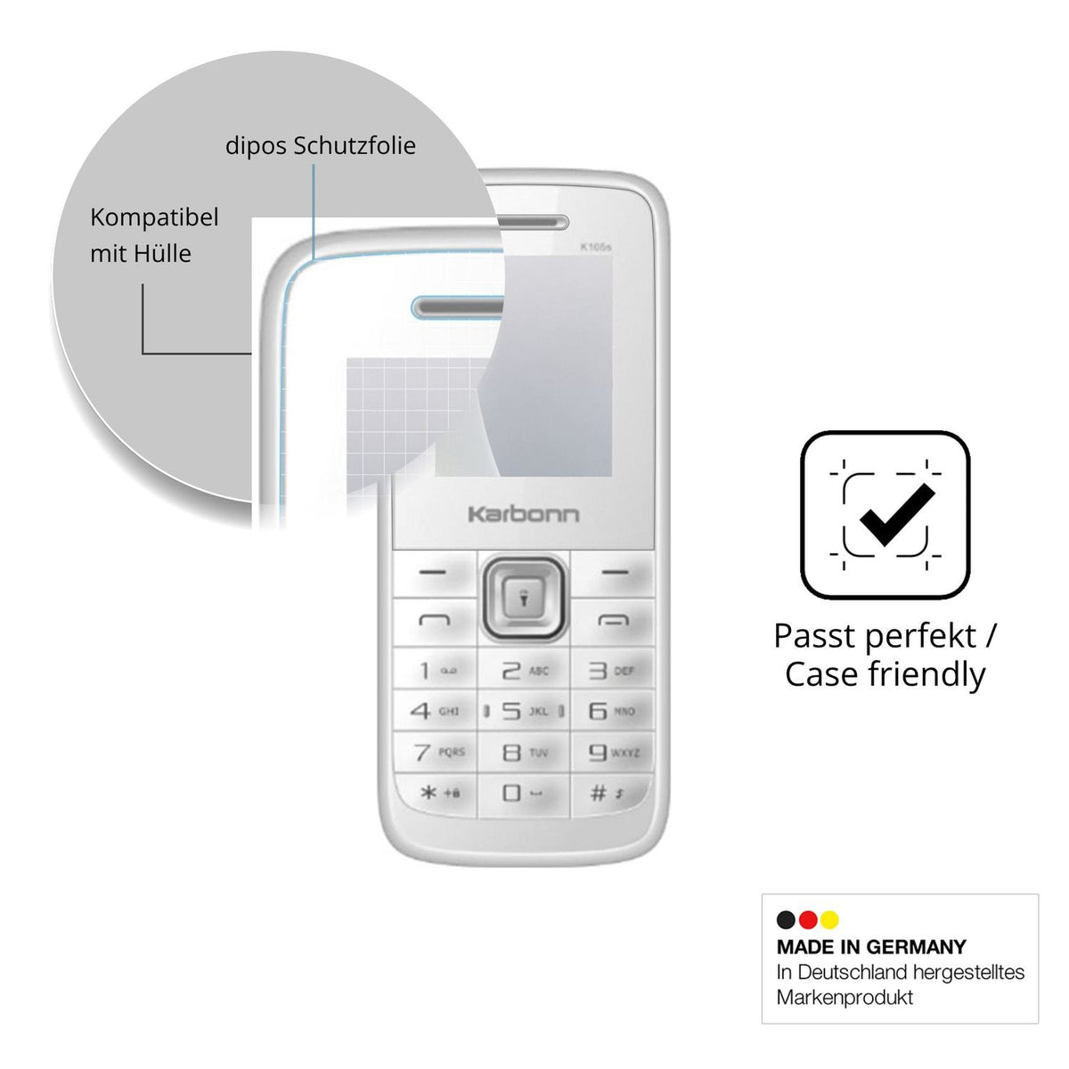 4x Screen Protector for Karbonn K105s Protection Anti Glare dipos