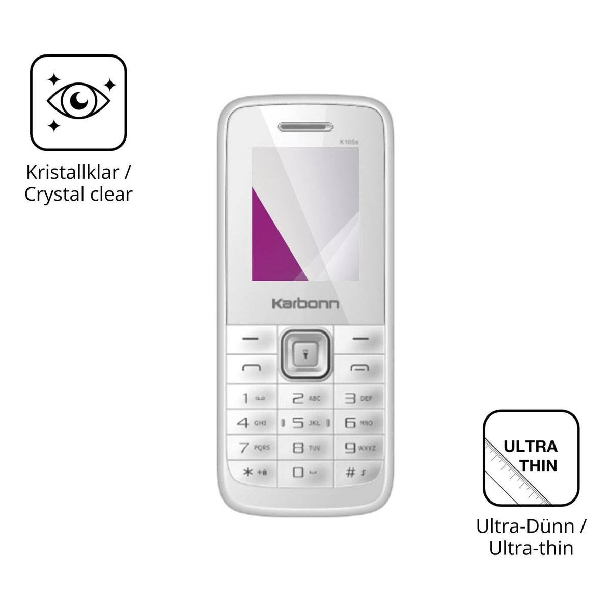 4x Screen Protector for Karbonn K105s Protection Crystal Clear dipos