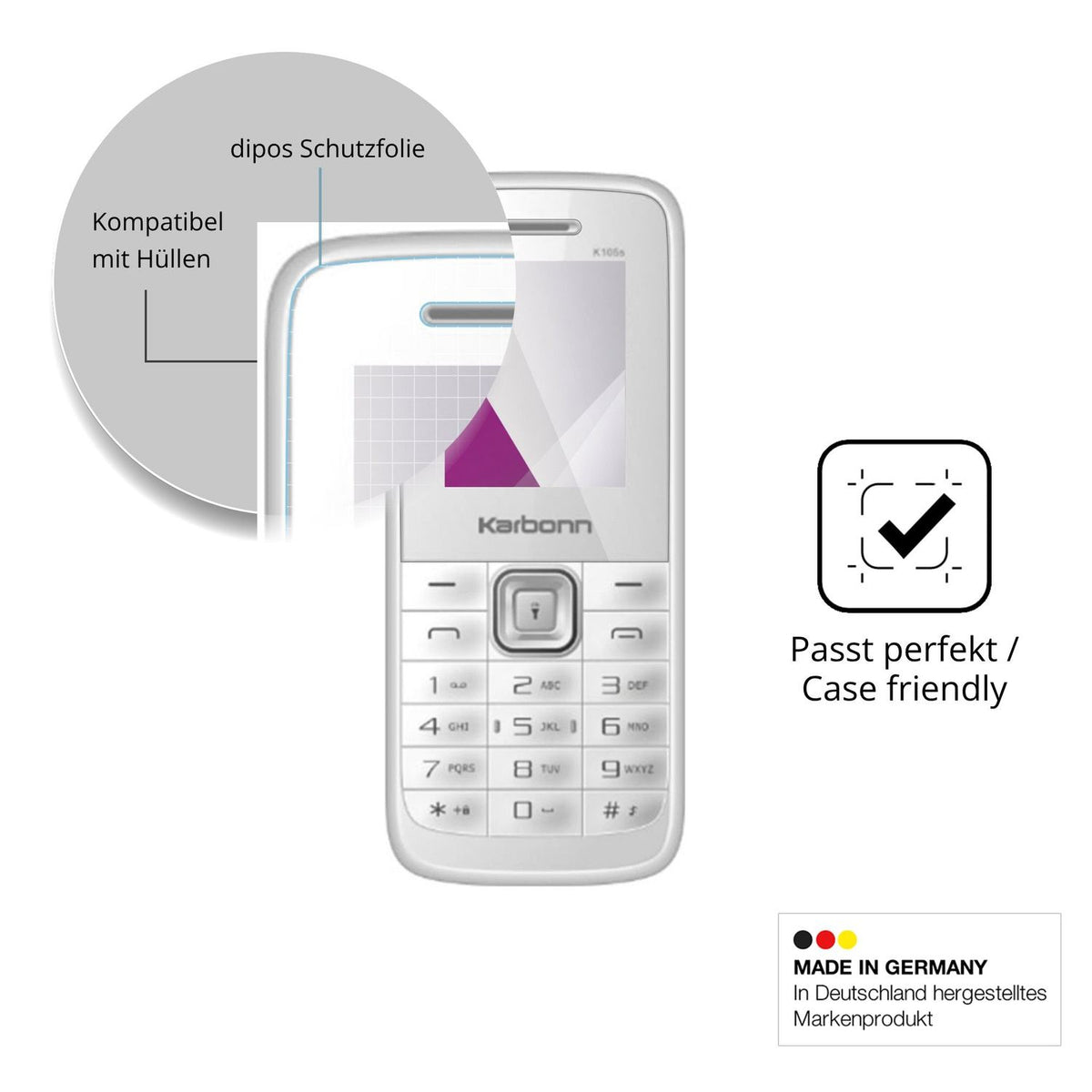 4x Screen Protector for Karbonn K105s Protection Crystal Clear dipos