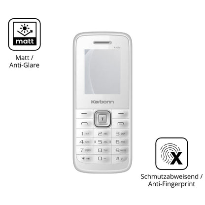 2x Screen Protector for Karbonn K105s matte Flexible Glass 9H dipos