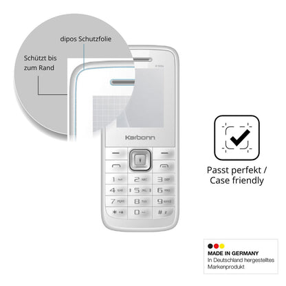 2x Screen Protector for Karbonn K105s matte Flexible Glass 9H dipos