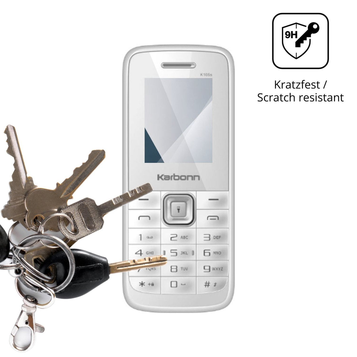 2x Screen Protector for Karbonn K105s Flexible Glass 9H dipos