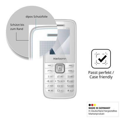 2x Screen Protector for Karbonn K105s Flexible Glass 9H dipos