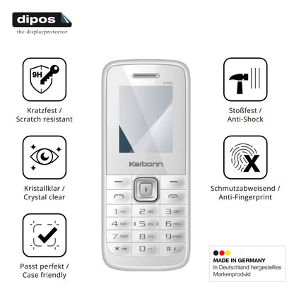 2x Screen Protector for Karbonn K105s Flexible Glass 9H dipos