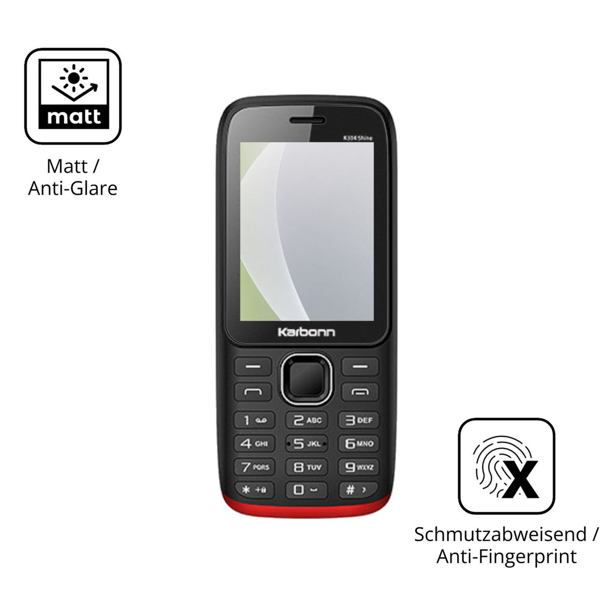 4x Screen Protector for Karbonn K334 Shine Protection Anti Glare dipos