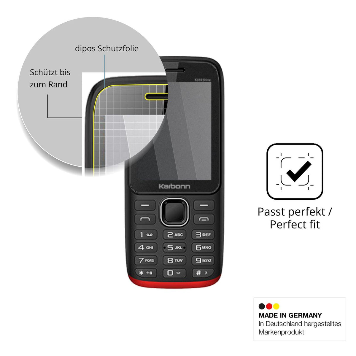 Screen Protector for Karbonn K334 Shine Privacy Filter 4-Way Protection dipos