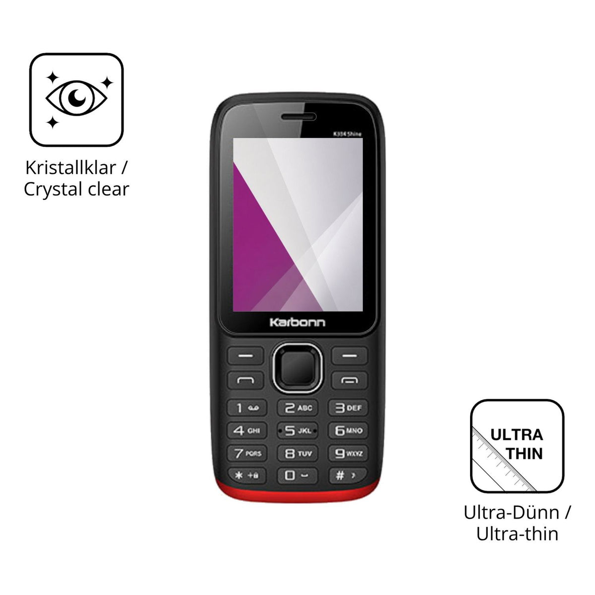 4x Screen Protector for Karbonn K334 Shine Protection Crystal Clear dipos