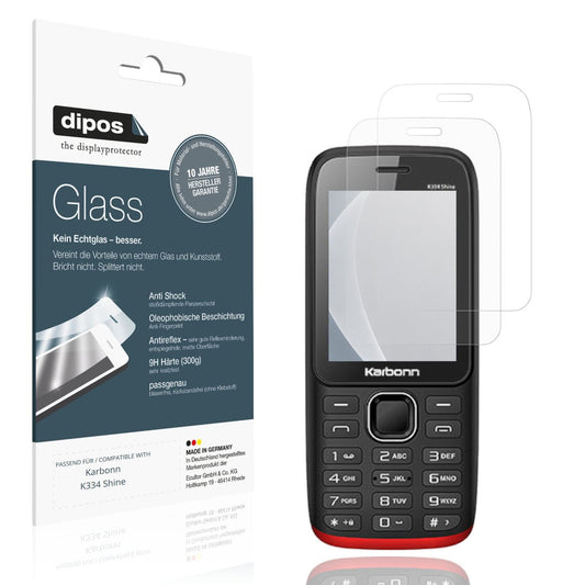 2x Screen Protector for Karbonn K334 Shine matte Flexible Glass 9H dipos