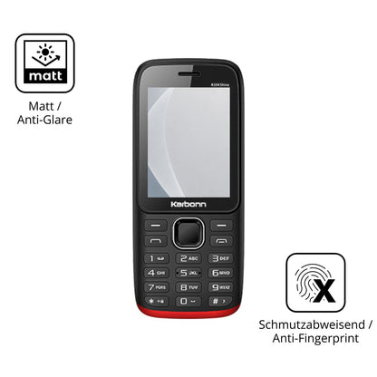 2x Screen Protector for Karbonn K334 Shine matte Flexible Glass 9H dipos