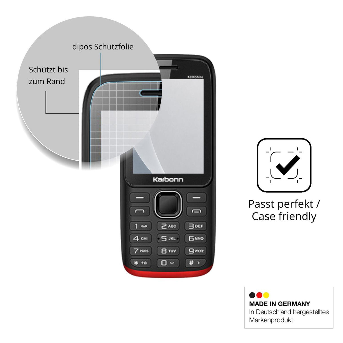 2x Screen Protector for Karbonn K334 Shine matte Flexible Glass 9H dipos