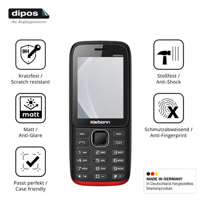2x Screen Protector for Karbonn K334 Shine matte Flexible Glass 9H dipos