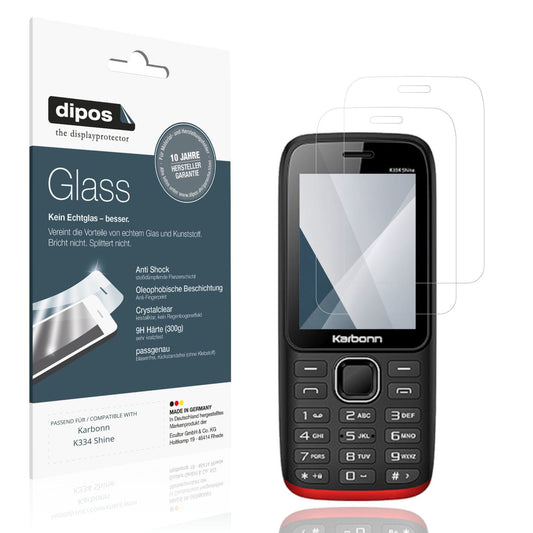 2x Screen Protector for Karbonn K334 Shine Flexible Glass 9H dipos