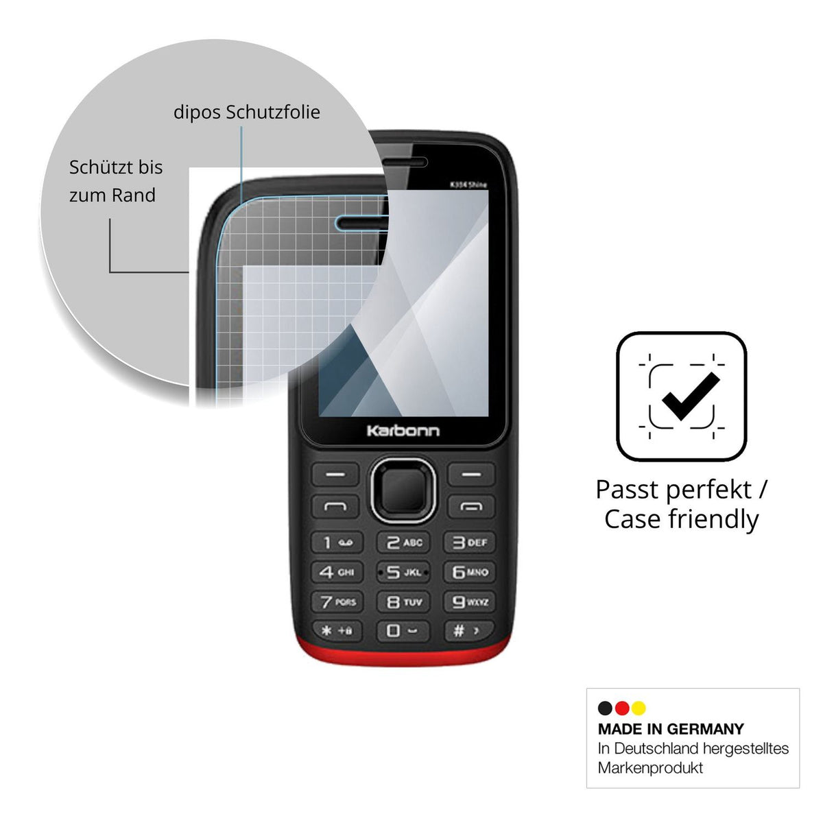 2x Screen Protector for Karbonn K334 Shine Flexible Glass 9H dipos