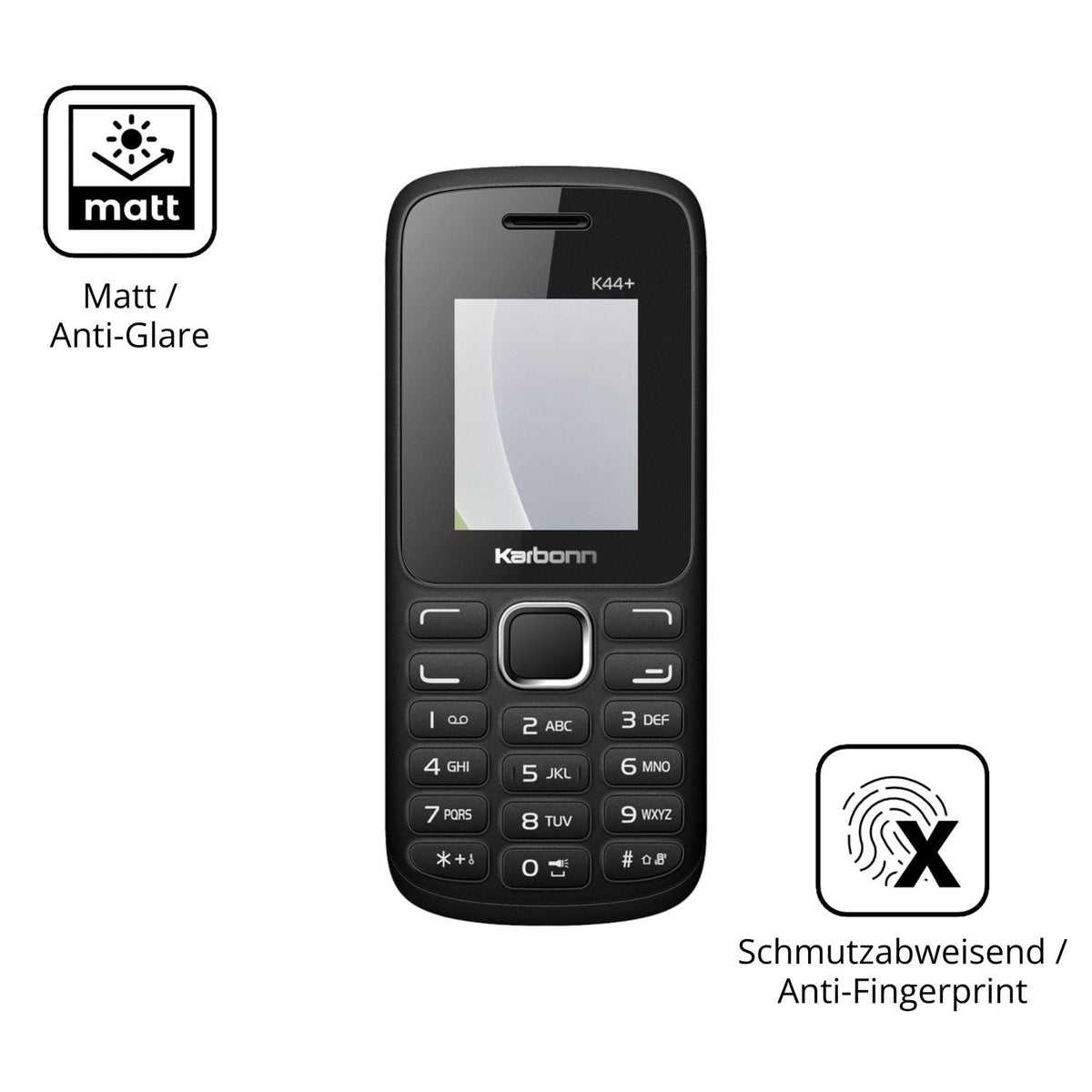 4x Screen Protector for Karbonn K44 Plus Protection Anti Glare dipos