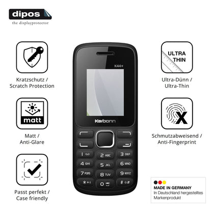 4x Screen Protector for Karbonn K44 Plus Protection Anti Glare dipos