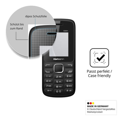 2x Screen Protector for Karbonn K44 Plus matte Flexible Glass 9H dipos