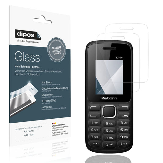 2x Screen Protector for Karbonn K44 Plus Flexible Glass 9H dipos