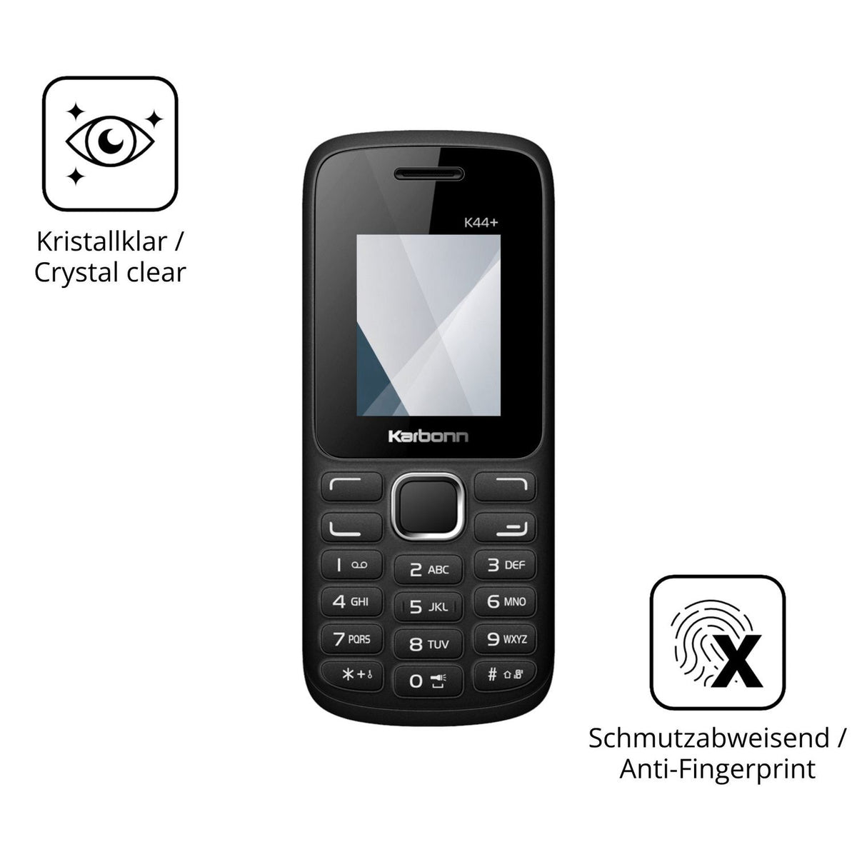 2x Screen Protector for Karbonn K44 Plus Flexible Glass 9H dipos