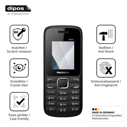 2x Screen Protector for Karbonn K44 Plus Flexible Glass 9H dipos