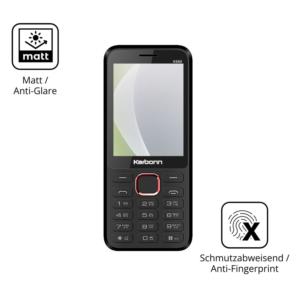 4x Screen Protector for Karbonn K888 Protection Anti Glare dipos