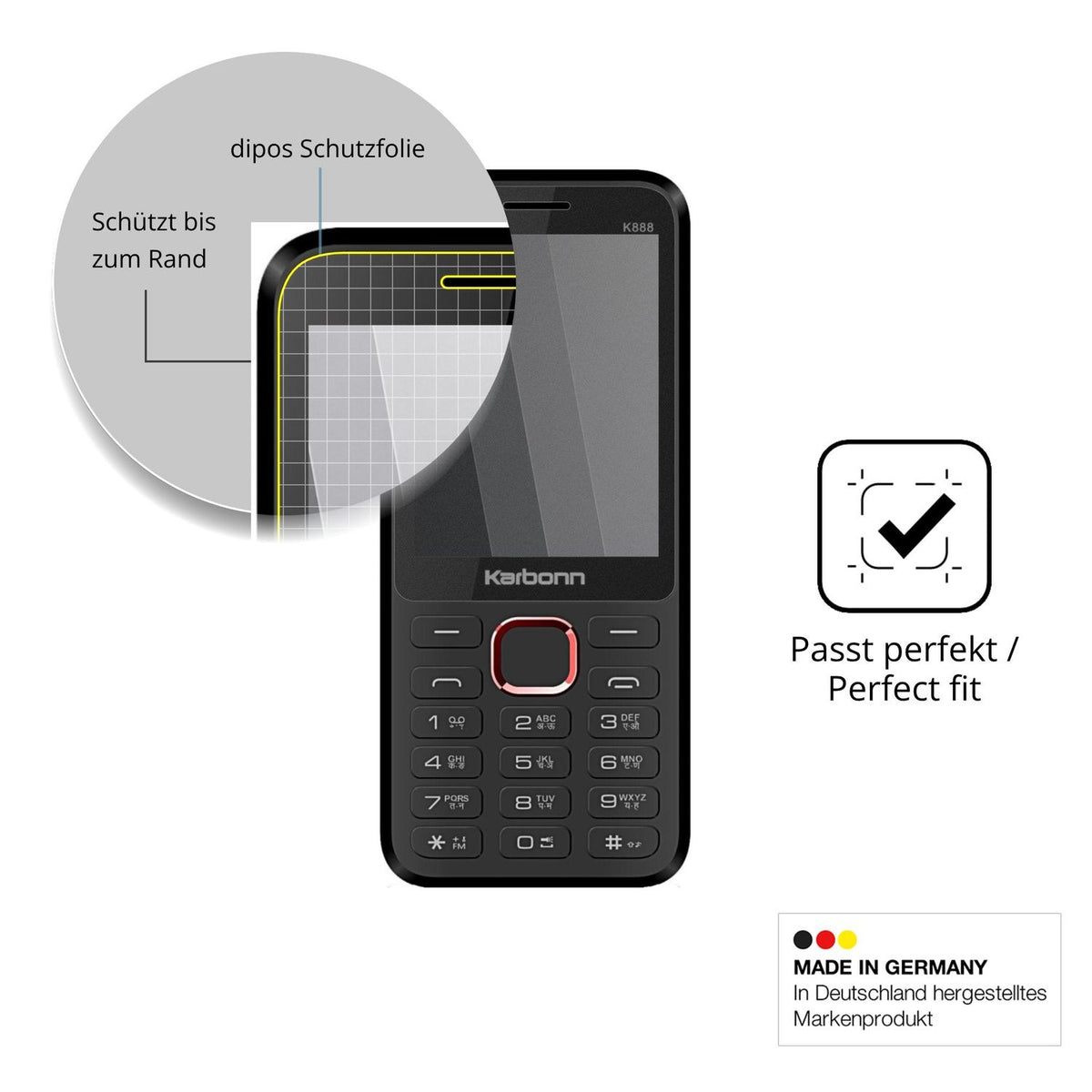Screen Protector for Karbonn K888 Privacy Filter 4-Way Protection dipos