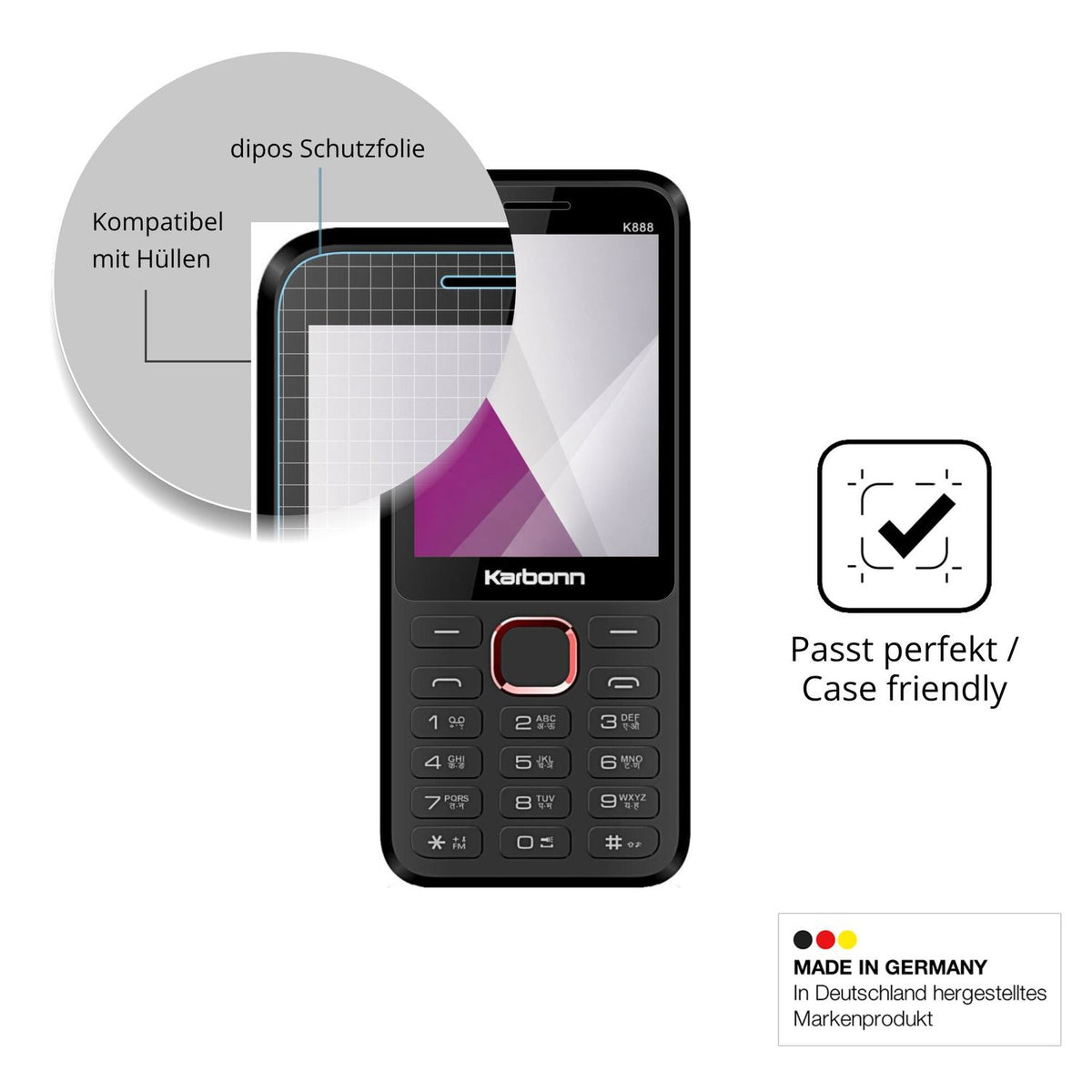 4x Screen Protector for Karbonn K888 Protection Crystal Clear dipos