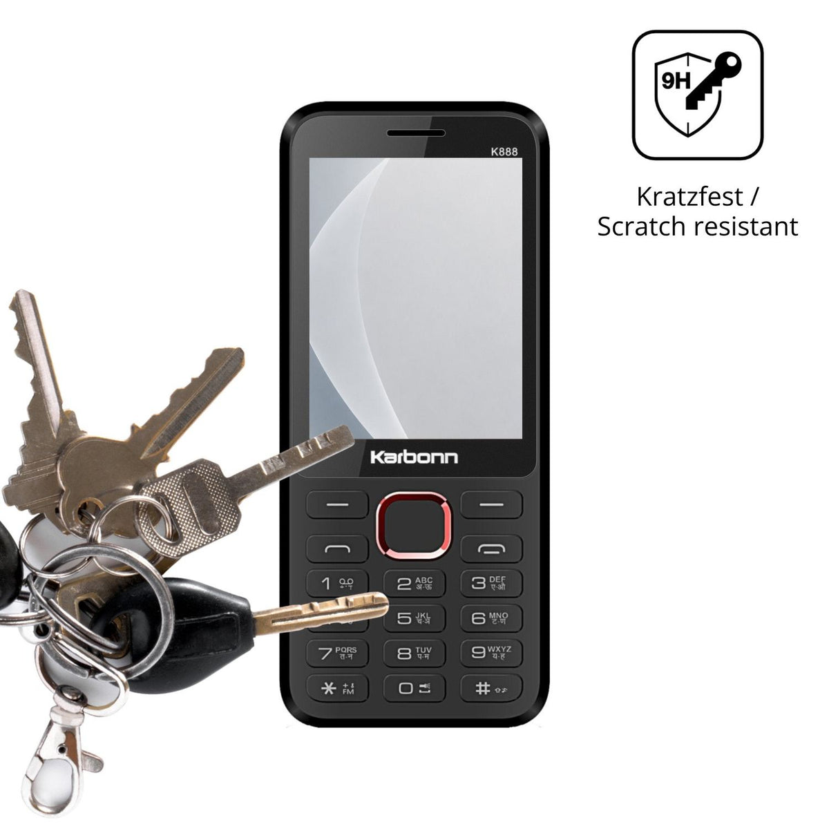 2x Screen Protector for Karbonn K888 matte Flexible Glass 9H dipos