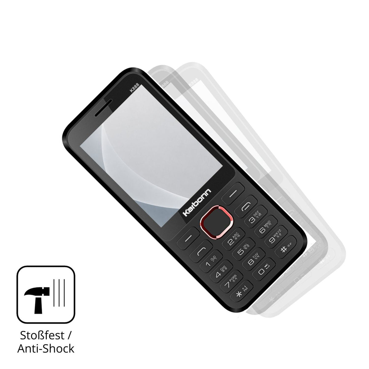 2x Screen Protector for Karbonn K888 matte Flexible Glass 9H dipos