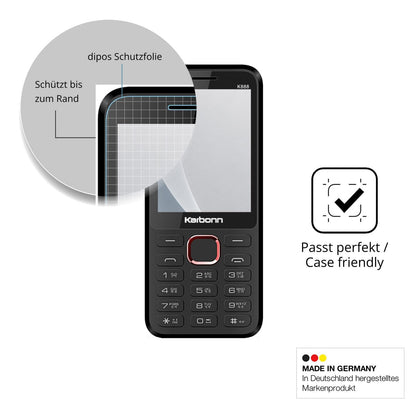 2x Screen Protector for Karbonn K888 matte Flexible Glass 9H dipos