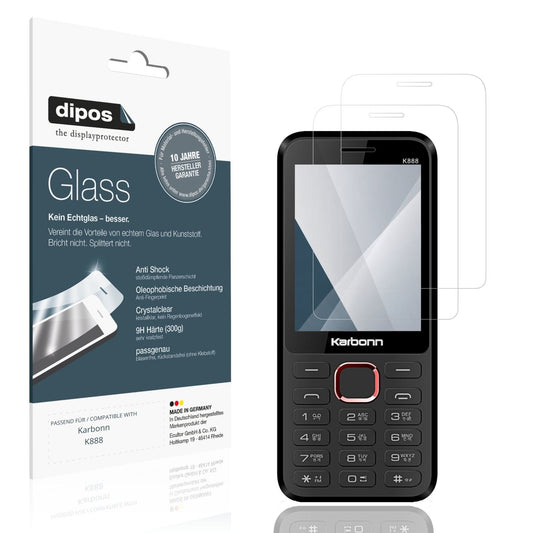 2x Screen Protector for Karbonn K888 Flexible Glass 9H dipos