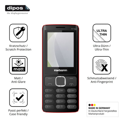 4x Screen Protector for Karbonn K9 Spy Protection Anti Glare dipos