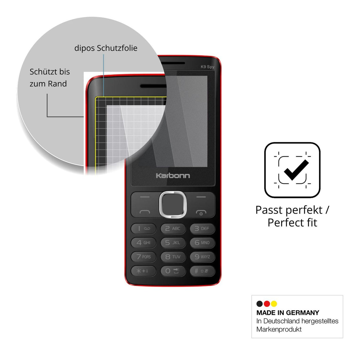 Screen Protector for Karbonn K9 Spy Privacy Filter 4-Way Protection dipos