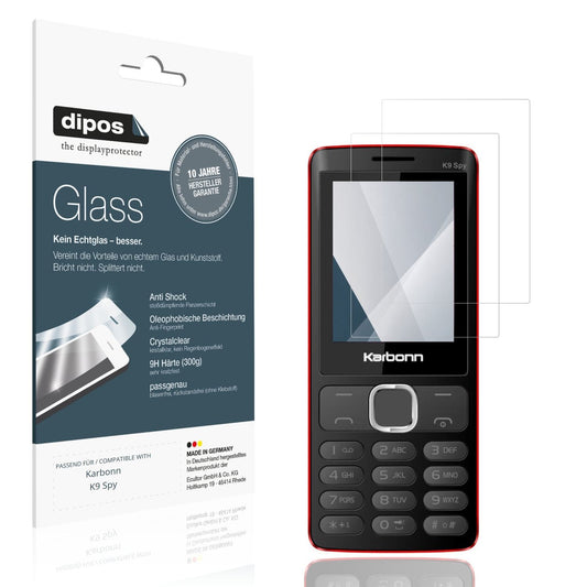 2x Screen Protector for Karbonn K9 Spy Flexible Glass 9H dipos