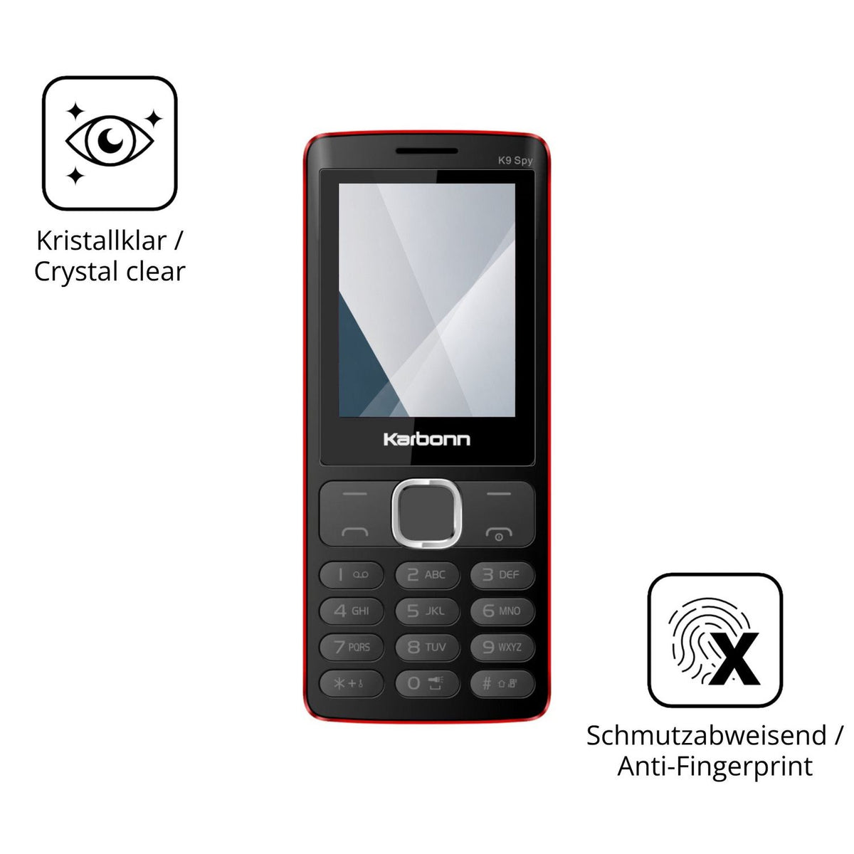 2x Screen Protector for Karbonn K9 Spy Flexible Glass 9H dipos