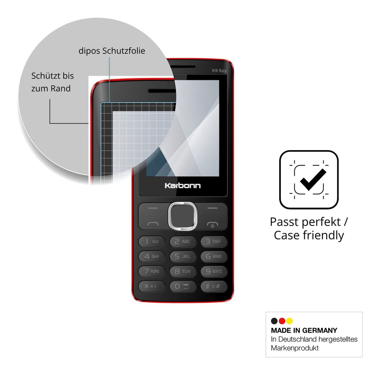 2x Screen Protector for Karbonn K9 Spy Flexible Glass 9H dipos
