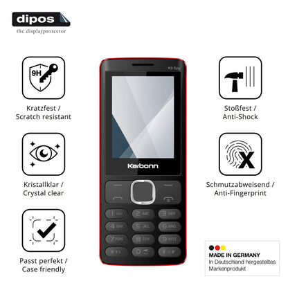 2x Screen Protector for Karbonn K9 Spy Flexible Glass 9H dipos