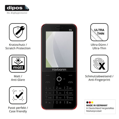 4x Screen Protector for Karbonn T9 Protection Anti Glare dipos