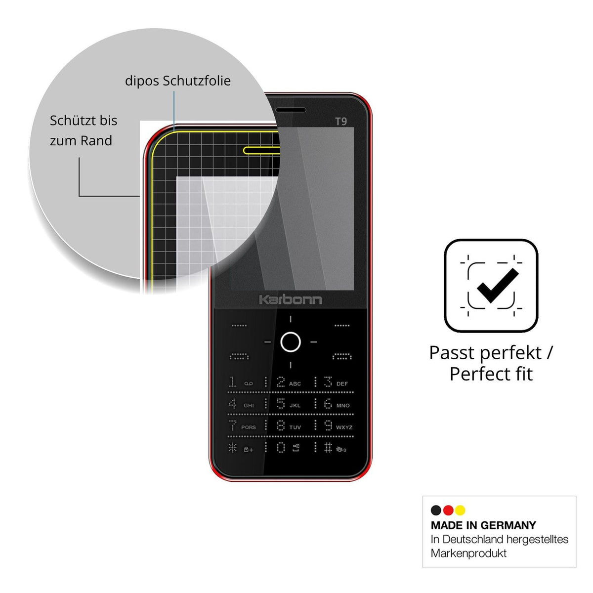 Screen Protector for Karbonn T9 Privacy Filter 4-Way Protection dipos