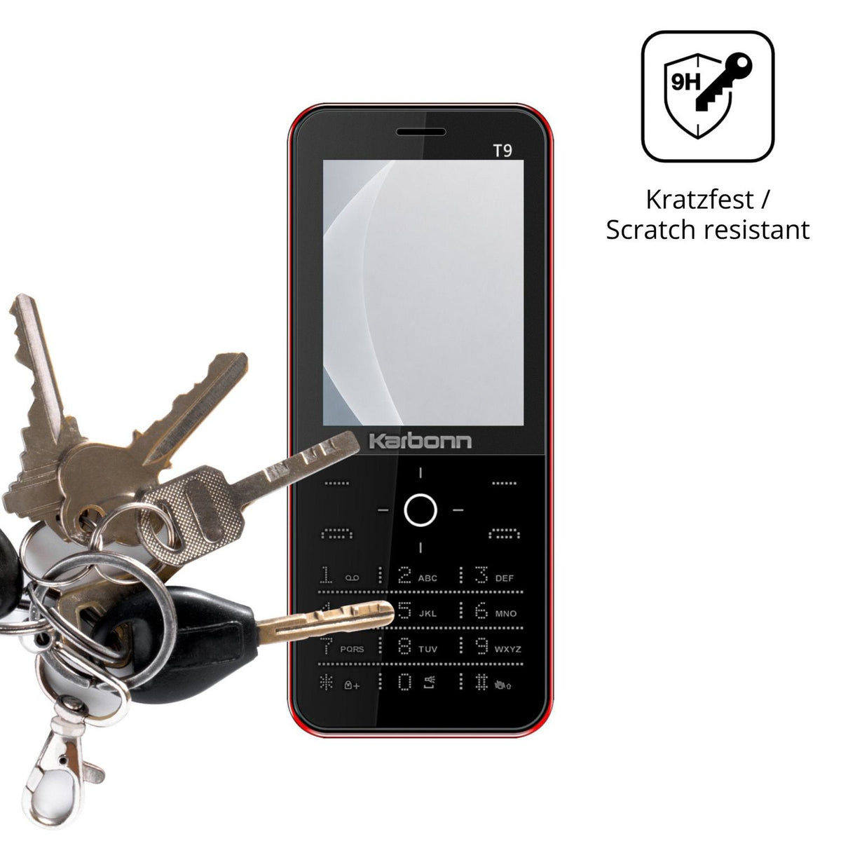 2x Screen Protector for Karbonn T9 matte Flexible Glass 9H dipos