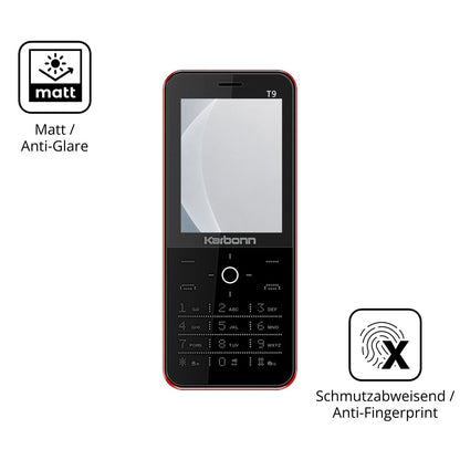 2x Screen Protector for Karbonn T9 matte Flexible Glass 9H dipos