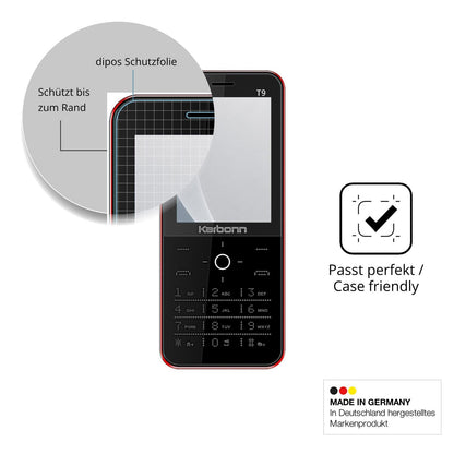 2x Screen Protector for Karbonn T9 matte Flexible Glass 9H dipos